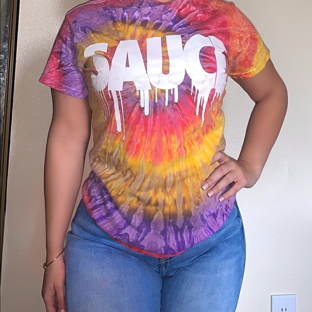 Tye dye “Sauce” tee